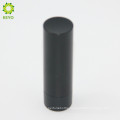 empty cosmetic container round black metal aluminium lipstick tube